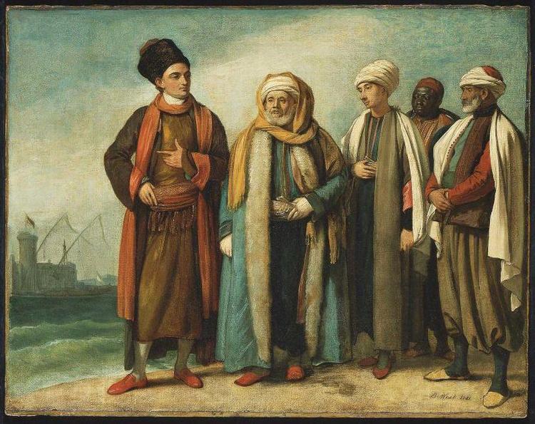 Benjamin West The Ambassador from Tunis with His Attendants as He Appeared in England in 1781 France oil painting art